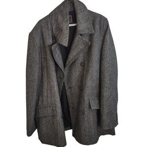 Grey Peacoat Jacket